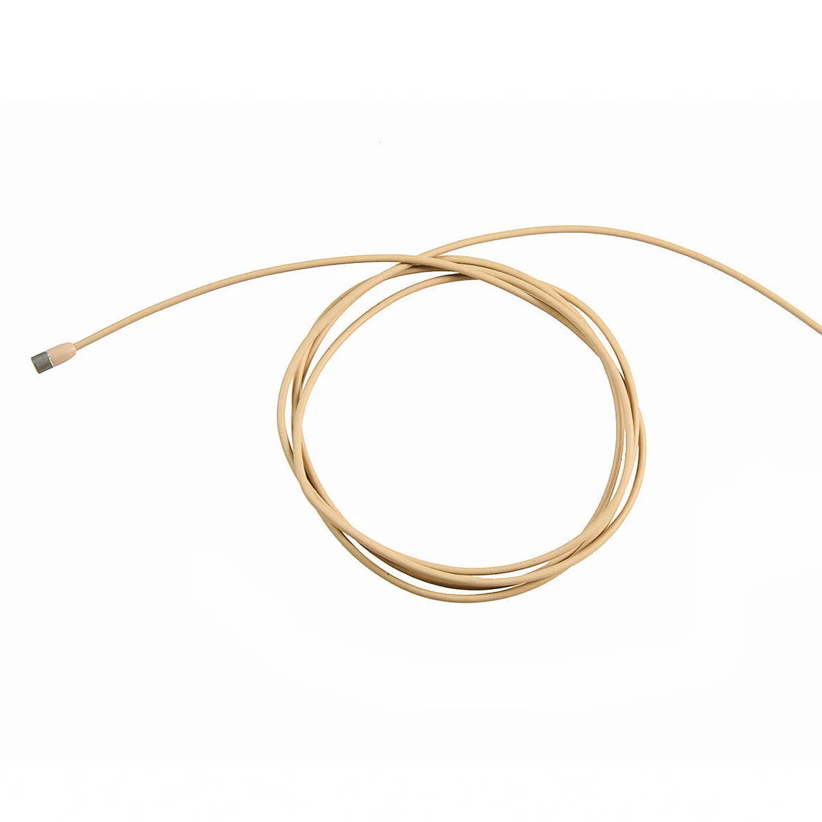 Top view of the Sennheiser MKE 2-4-3 GOLD-C Omni-directional Lapel Microphone, Beige, Lemo Connector.