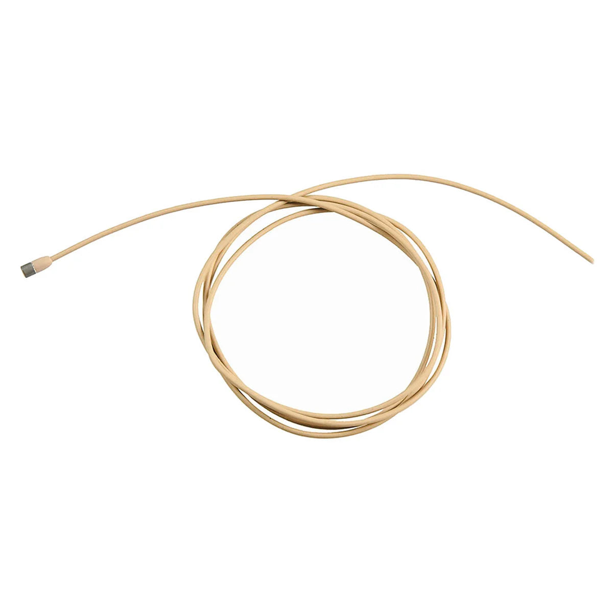 Top view of the Sennheiser MKE 2-EW-3 GOLD Omni-directional Clip-On Microphone, Beige.