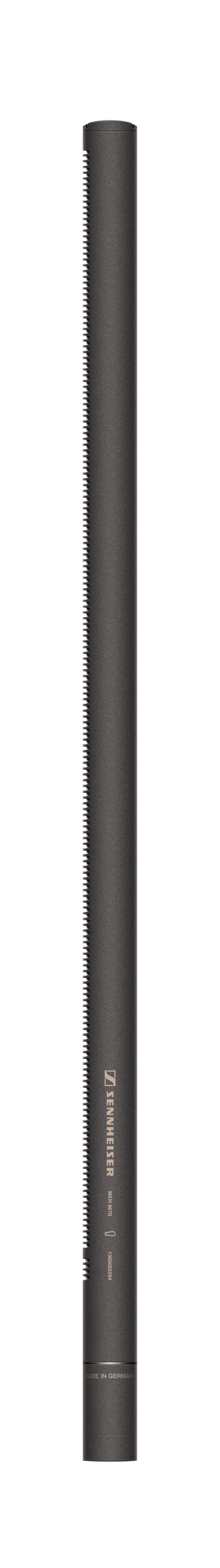 Front view of the Sennheiser MKH 8070 Redesign Condenser Microphone, Black with XLR Module.