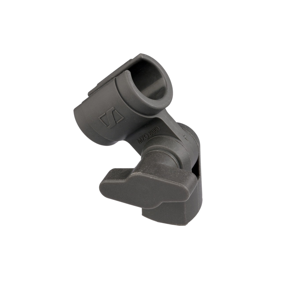 Front view of the microphone clip of the Sennheiser MKH 8070 Redesign Condenser Microphone, Black with XLR Module.