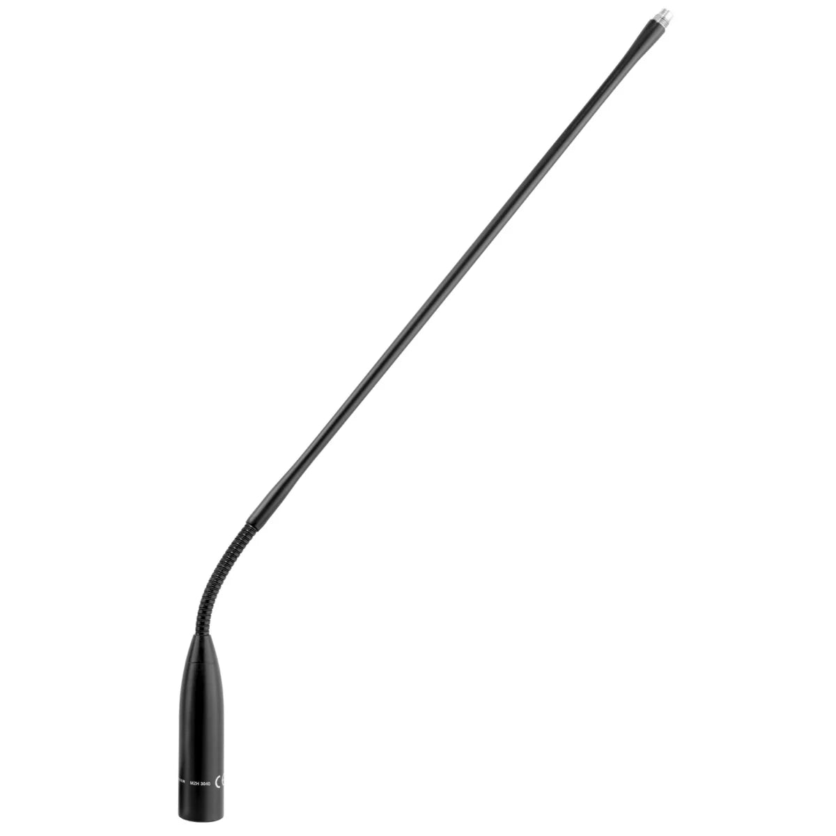 Front view of the Sennheiser MZH 3040 Matte Black Gooseneck, 400mm, XLR-3, for ME 34/35/36.