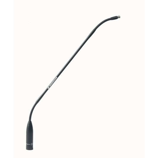 Front view of the Sennheiser MZH 3072 Gooseneck, Matte Black, Two Flexible Sections, 700mm, XLR-3.