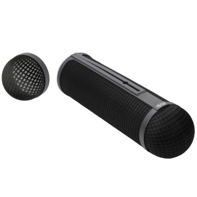 Left 45 degree angle of the Sennheiser MZW 60-1 Basket Windshield.