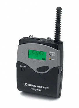 Front view of the Sennheiser SK 2020-D TourGuide, Digital Bodypack Transmitter, 863-865MHz.