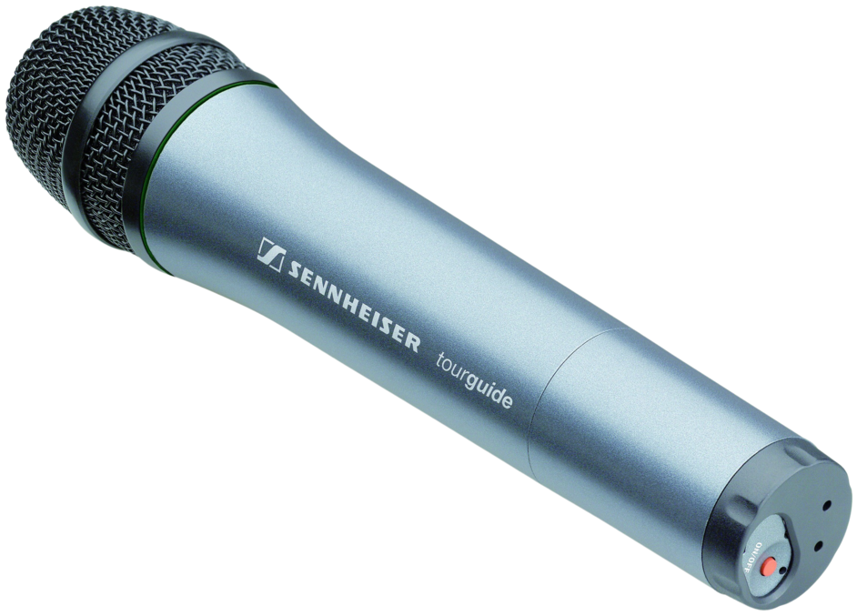 45 degree angle view of the Sennheiser SKM 2020-D Tourguide, Digital Handheld Transmitter, 863-865MHz.