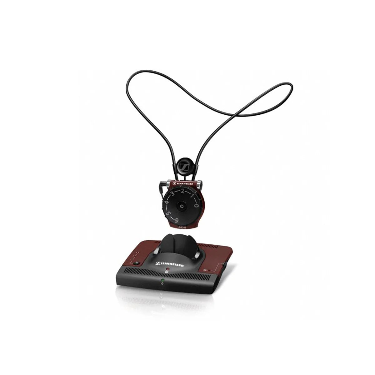 Front view of the Sennheiser Set 830 S STX & RX System with Hearing/Aid Loop for TV/Hi-Fi, 3.5mm Jack Plug, 2.3/2.8MHz.