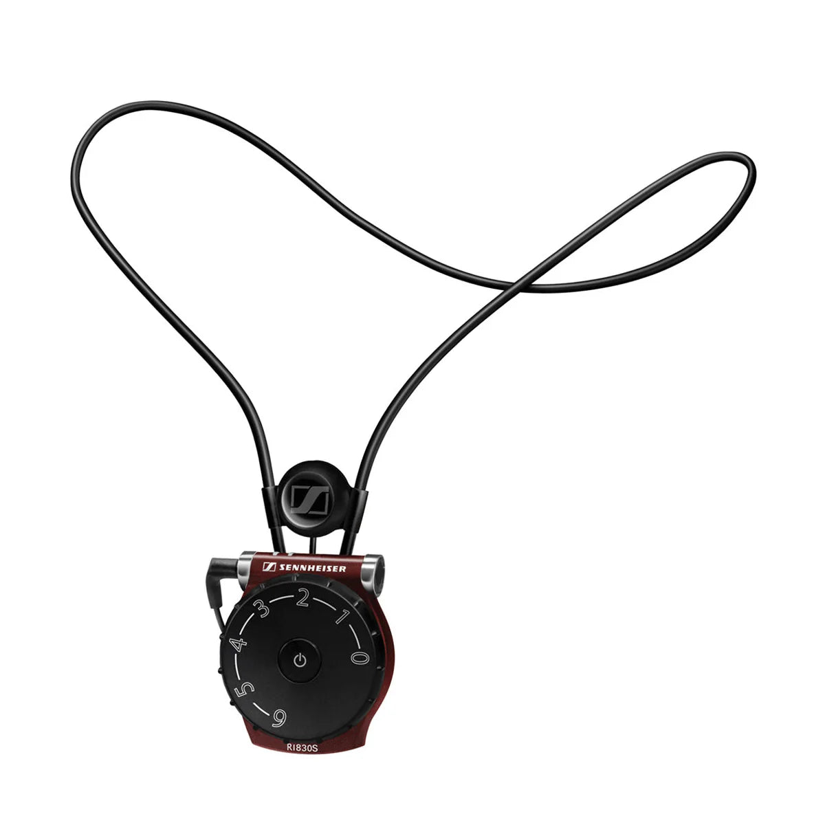 Front view of the Sennheiser Set 830 S Hearing/Aid Loop for TV/Hi-Fi, 3.5mm Jack Plug, 2.3/2.8MHz for the Sennheiser Set 830 S STX & RX System.