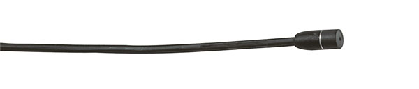 Close up view of the Sennheiser MKE 2-EW GOLD Lapel Omni-directional Clip-on Microphone, Black, 3.5mm.