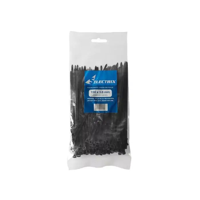 T30R Cable Ties in heavy-duty design, measuring 150 x 3.6mm, displayed in a clean and professional manner.