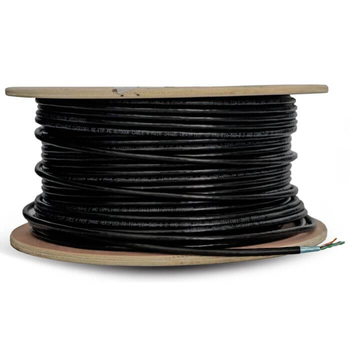Linkbasic 100M Cat5e Shielded Cable, UV Protected, suitable for networking.