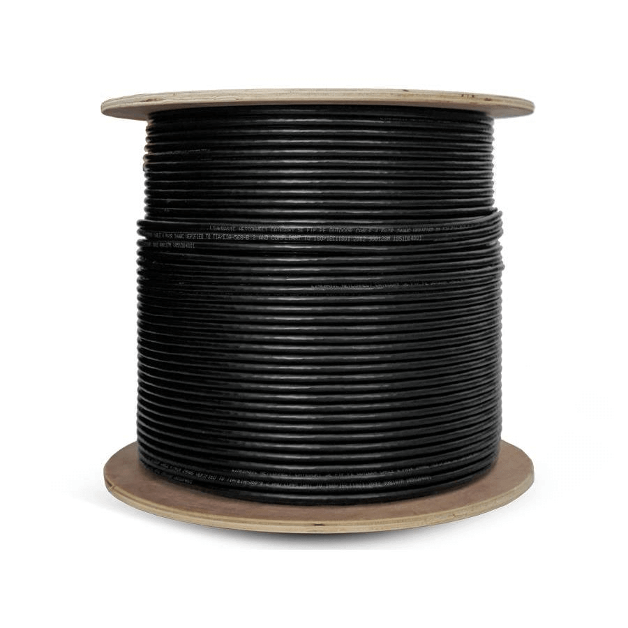 Linkbasic 305M Cat5e Cable, shielded and UV protected, displayed against a white background.