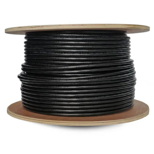 Linkbasic 100M Cat6 shielded UV-protected cable displayed against a neutral background.