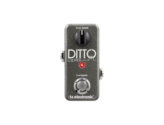 TC Electronic Ditto Looper Pedal for creating instant creative phrases, featuring a compact design and user-friendly controls.