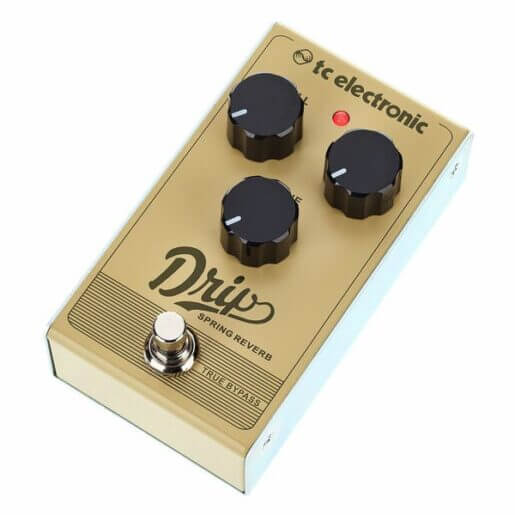 TC Electronic DRIP Spring Reverb Pedal showcasing realistic drip and splash effects.