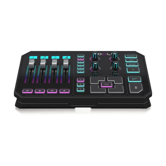 TC Helicon Go XLR Audio Interface for mobile recording and effects, showcasing its design and features.