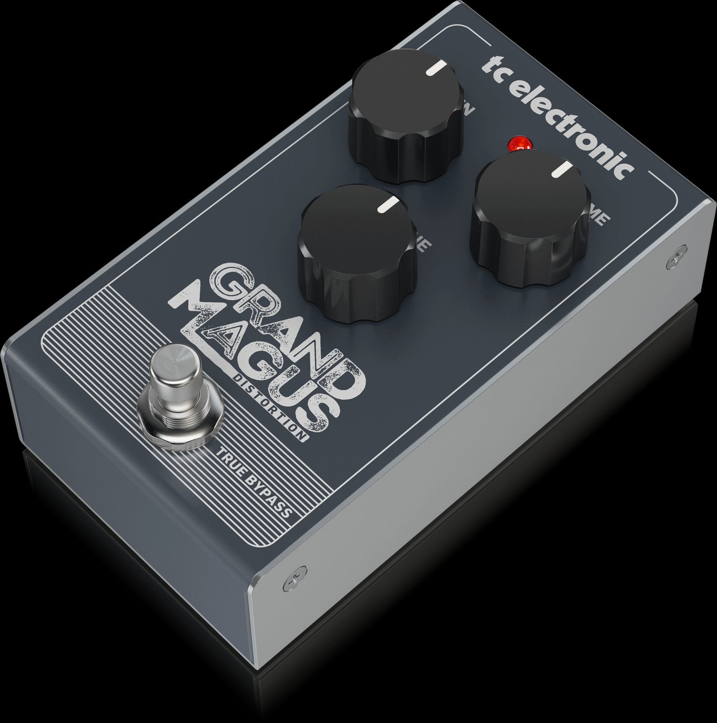 TC Electronic Grand Magus Distortion Pedal showcasing its design and features.