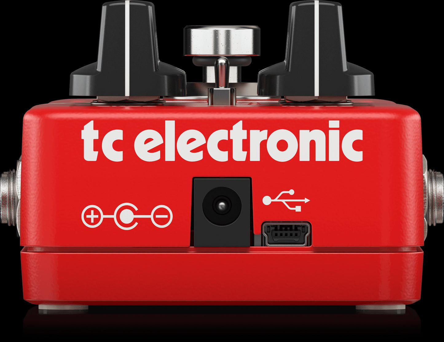 Rear view of the TC Electronic Hall Of Fame 2 Reverb Pedal showcasing its shimmer and MASH features.