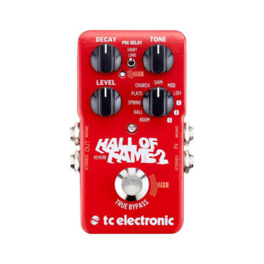 TC Electronic Hall Of Fame 2 Reverb Pedal featuring Shimmer effect and MASH technology.
