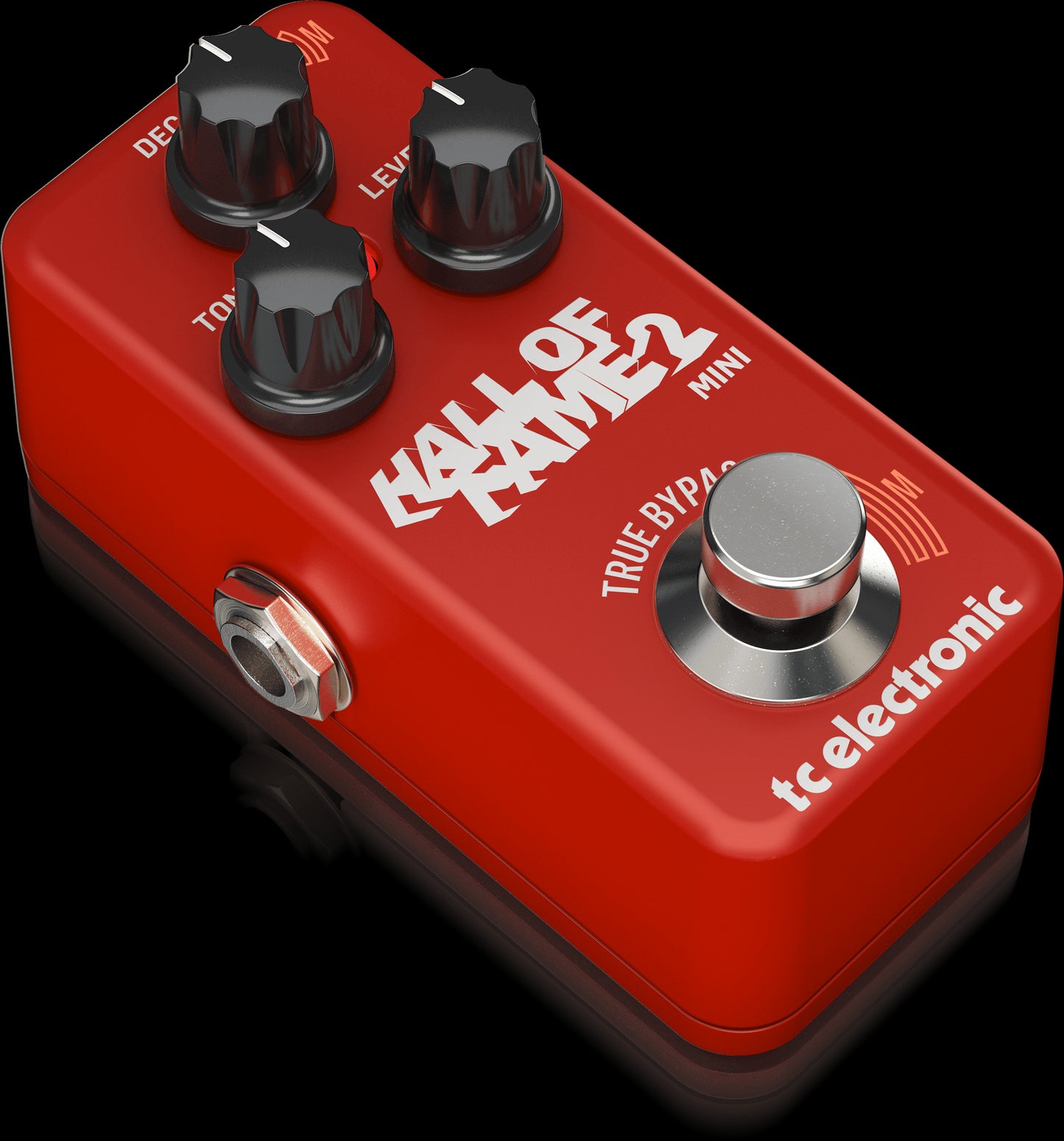 TC Electronic HOF 2 Mini Reverb Pedal shown from the left side.