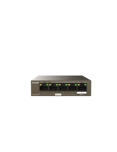 Tenda 5-Port Gigabit Desktop Switch with 4 PoE out ports and 1 PoE in port