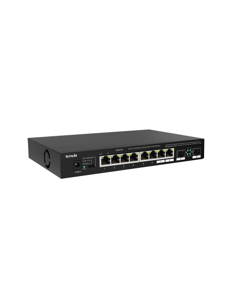 Tenda 8-Port 2.5G Ethernet Switch featuring 2 SFP slots for high-speed networking.