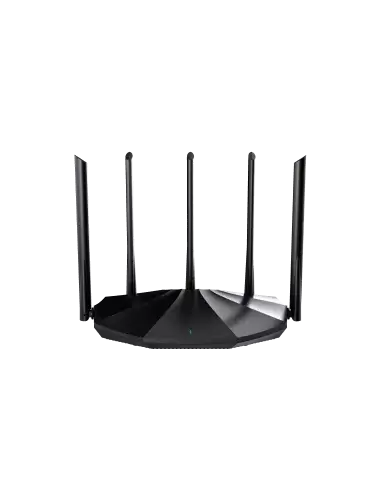 Tenda Dual Band Wi-Fi 6 Router showcasing its sleek design and advanced technology features.