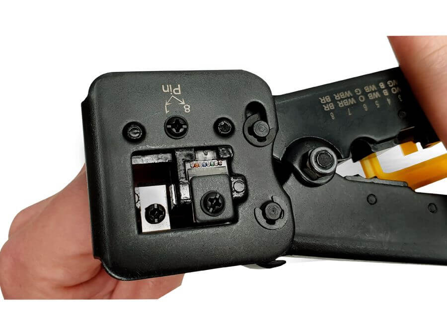 Scoop EZ Crimp Tool for RJ45 connectors, designed for easy crimping and reliable connections.