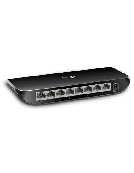 TP-Link 8-Port Gigabit Desktop Switch with 8 RJ45 ports in a plastic case.