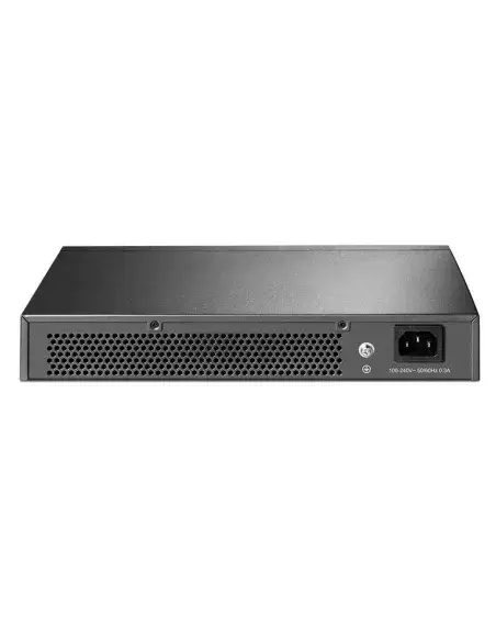 TP-Link 16-Port Gigabit Switch with 16 RJ45 ports in a 1U 13-inch rack-mountable steel case.