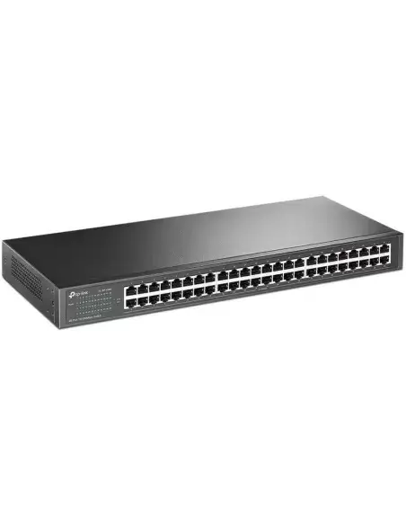 TP-Link 48-Port Gigabit Rackmount Switch with 48 RJ45 ports for high-speed networking.