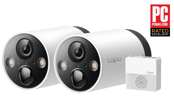 Image of TP-Link Tapo Battery Powered Security Camera showing its design and features.