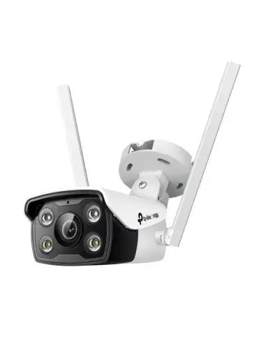 TP-Link VIGI 4MP Outdoor Wi-Fi Bullet Camera showcasing full color and outdoor capabilities.