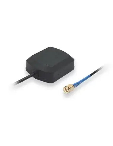 Teltonika GNSS adhesive antenna with SMA connector, designed for efficient signal reception.