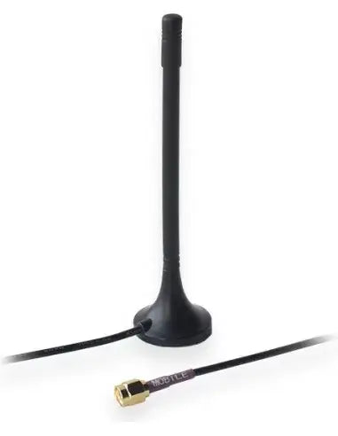 Teltonika Magnetic SMA Antenna designed for RUT230, RUT240, RUT900, and RUT950 routers, featuring a compact and durable design.