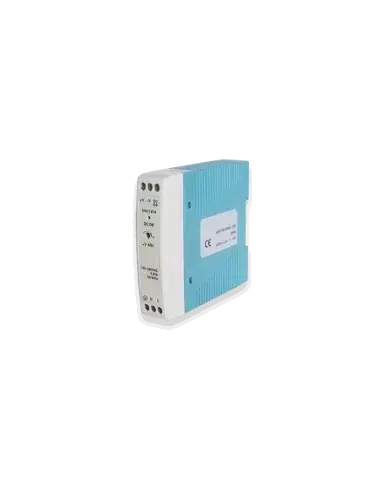 Teltonika 20W DIN Rail Power Supply with AC input of 100-240V and DC output of 12V, designed for efficient power management.