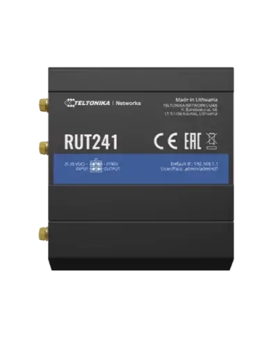 Teltonika LTE Wi-Fi IoT Router featuring VPN capabilities, I/O functionality, and a MediaTek chipset.
