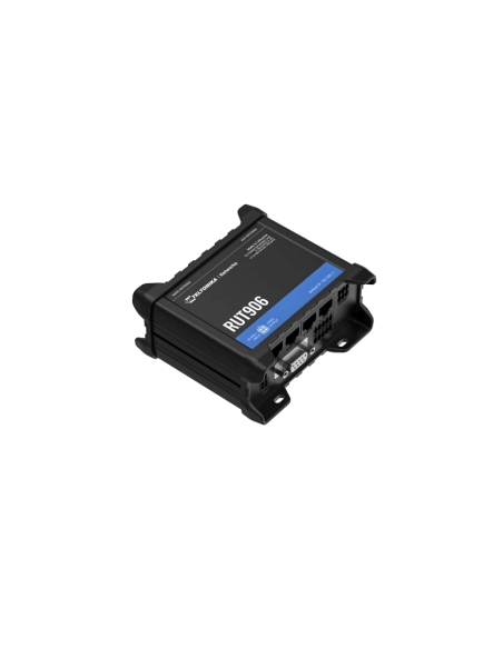 Image of the Teltonika LTE Wi-Fi Router featuring VPN, RS485, and RS232 connectivity options.