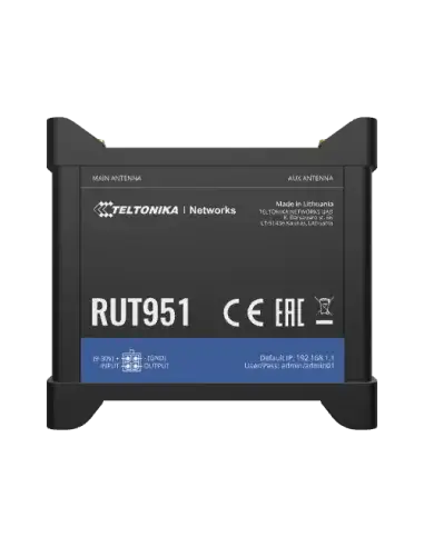 Teltonika LTE Wi-Fi Router featuring VPN support, Dual SIM capability, and powered by MediaTek chipset.