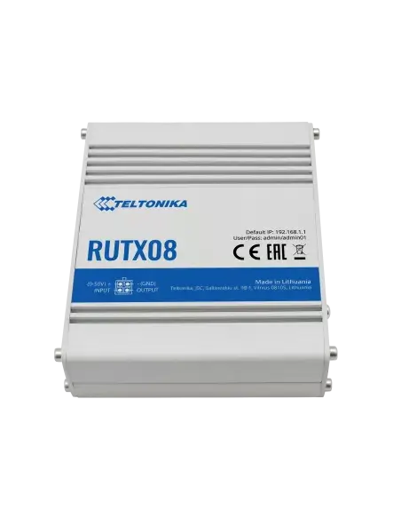 Teltonika Ethernet Router featuring a Quad-Core CPU and four Gigabit Ethernet ports.