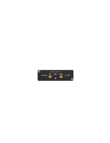 Teltonika Dual-SIM LTE Gateway featuring I/O, Ethernet, RS232/485 connectivity, and GPS functionality.
