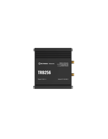 Teltonika Dual-SIM LTE Gateway featuring I/O, Ethernet, RS232/485 connectivity, and GPS functionality.