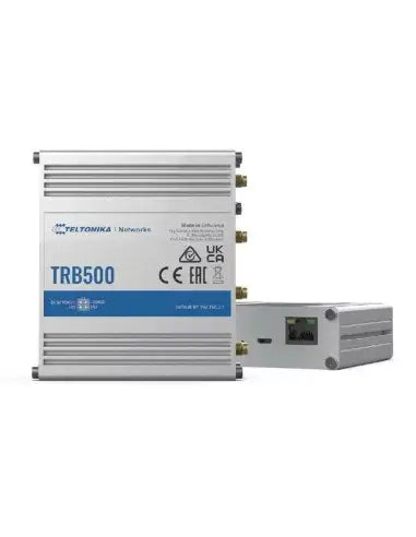 Teltonika Industrial 5G Gateway, compatible with 4G networks, featuring 1 SIM slot.