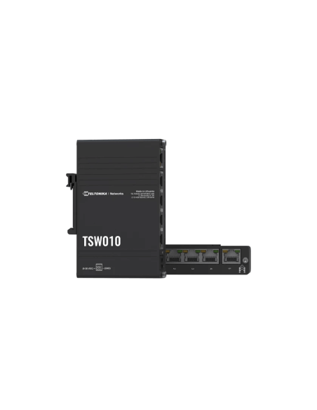 Teltonika Industrial 5-Port Gigabit Switch, unmanaged with Auto MDI/MDIX support, designed for reliable network connectivity.