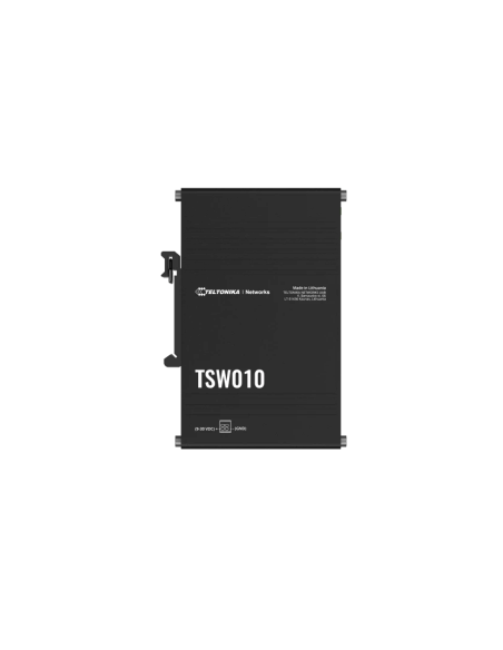 Teltonika Industrial 5-Port Gigabit Switch, unmanaged with Auto MDI/MDIX support, designed for high-speed networking.