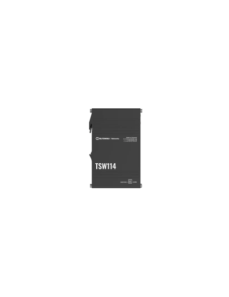 Teltonika Industrial 5-Port Gigabit Switch, unmanaged model supporting 10Gbps with auto MDI/MDIX crossover.
