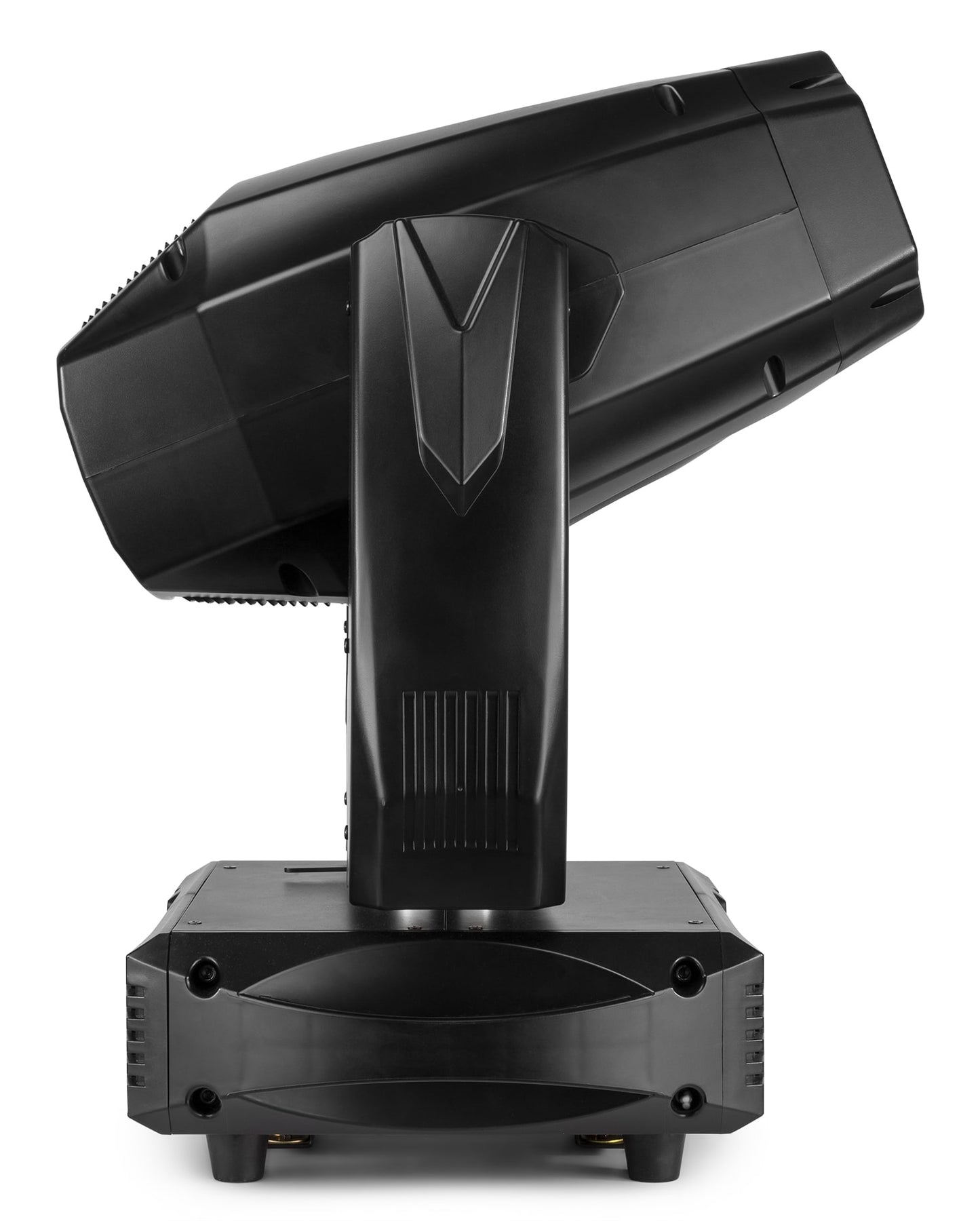 Side view of the Tiger 18R 380W BSW Moving Head with CMY - Set of 2 in Flightcase, 3-in-1 effects, DMX control, high-intensity discharge bulb.