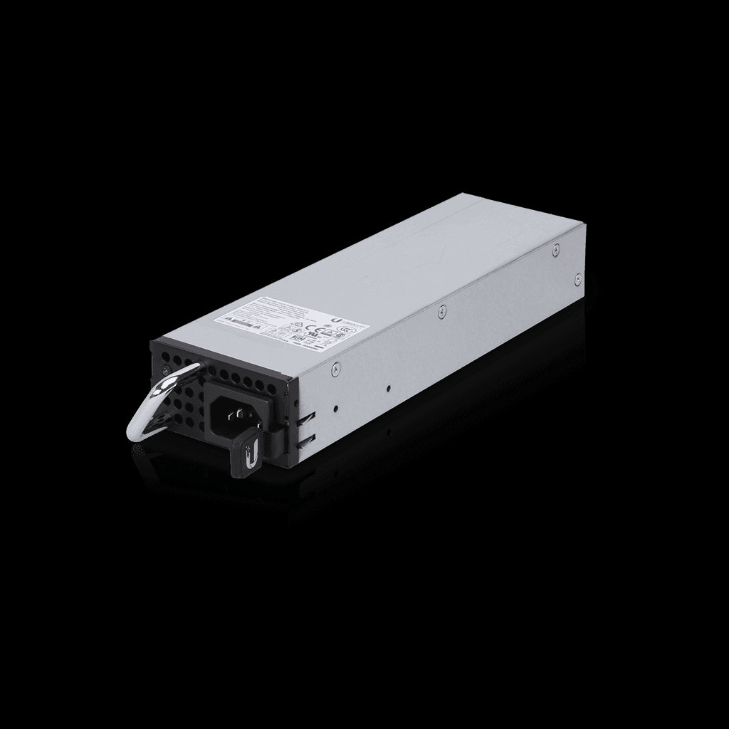 Ubiquiti 150W AC to DC Power Supply Module for EdgePower, featuring a sleek design suitable for powering network devices.