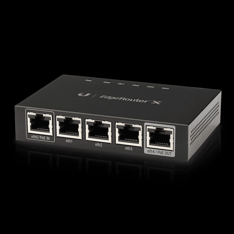 Image of the Ubiquiti EdgeRouter X, a compact and powerful router designed for advanced networking solutions.