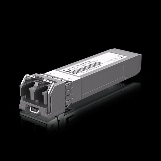 Ubiquiti UniFi 25Gbps Multi-Mode Optical Module displayed on a white background.