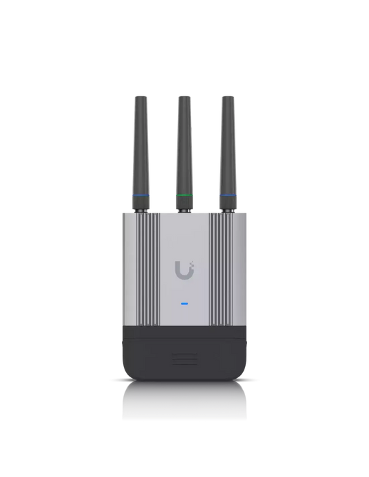 Ubiquiti UNIFI LTE Industrial Mobile Router, model UMR-INDUSTRIAL, showcasing its robust design for industrial mobile connectivity.